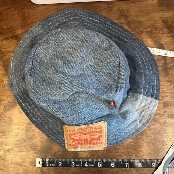 Handmade Levi Straus Denim Bucket Hat BD - Picture 2 of 7